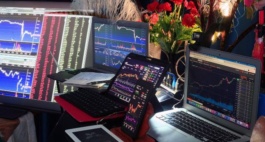 Image of a trader trading