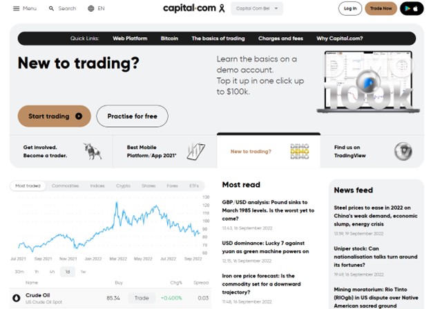 Image showing Capital.com trading app